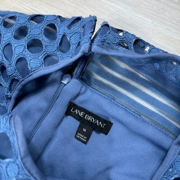 Lane Bryant Sleeveless Eyelet Lace Fit & Flare Cocktail Romantic Party Dress 16 - Picture 9 of 13